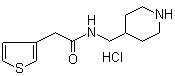 结构式 CAS# 1185307-16-7, N-(4-哌啶基甲基)-3-噻吩乙酰胺盐酸盐