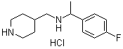 N-[1-(4-Fluorophenyl)ethyl]-4-piperidinemethanamine hydrochloride molecular structure (CAS 1185307-34-9)