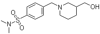 structure of CAS# 1185307-93-0, 4-[[3-(Hydroxymethyl)-1-piperidinyl]methyl]-N,N-dimethylbenzenesulfonamide