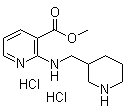2-[(3-Piperidinylmethyl)amino]-3-pyridinecarboxylic acid methyl ester hydrochloride molecular structure (CAS 1185308-09-1)