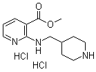 2-[(4-Piperidinylmethyl)amino]-3-pyridinecarboxylic acid methyl ester hydrochloride molecular structure (CAS 1185308-97-7)