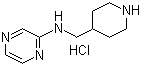 N-(4-Piperidinylmethyl)-2-pyrazinamine hydrochloride molecular structure (CAS 1185309-33-4)