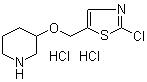 3-[(2-Chloro-5-thiazolyl)methoxy]piperidine hydrochloride molecular structure (CAS 1185309-44-7)