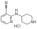 structure of CAS# 1185309-59-4, 2-(4-Piperidinylamino)-3-pyridinecarbonitrile hydrochloride