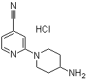 2-(4-Amino-1-piperidinyl)-4-pyridinecarbonitrile hydrochloride molecular structure (CAS 1185309-64-1)