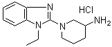 1-(1-Ethyl-1H-benzimidazol-2-yl)-3-piperidinamine hydrochloride molecular structure (CAS 1185310-01-3)