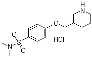 N,N-Dimethyl-4-(3-piperidinylmethoxy)benzenesulfonamide hydrochloride molecular structure (CAS 1185310-30-8)