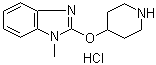 structure of CAS# 1185311-04-9, 1-Methyl-2-(4-piperidinyloxy)-1H-benzimidazole hydrochloride