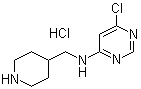 structure of CAS# 1185311-52-7, 6-Chloro-N-(4-piperidinylmethyl)-4-pyrimidinamine hydrochloride