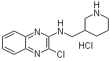 3-Chloro-N-(3-piperidinylmethyl)-2-quinoxalinamine hydrochloride molecular structure (CAS 1185311-67-4)