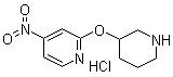 结构式 CAS# 1185312-46-2, 5-硝基-2-(3-哌啶基氧基)吡啶盐酸盐