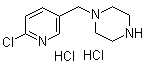 结构式 CAS# 1185312-79-1, 1-[(6-氯-3-吡啶基)甲基]哌嗪盐酸盐