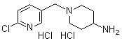 structure of CAS# 1185314-11-7, 1-[(6-Chloro-3-pyridinyl)methyl]-4-piperidinamine hydrochloride