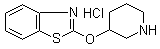2-(3-Piperidinyloxy)benzothiazole hydrochloride molecular structure (CAS 1185314-80-0)