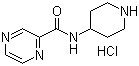 N-4-Piperidinyl-2-pyrazinecarboxamide hydrochloride molecular structure (CAS 1185316-41-9)