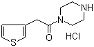 结构式 CAS# 1185316-81-7, 1-(1-哌嗪基)-2-(3-噻吩基)乙酮盐酸盐