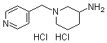 structure of CAS# 1185318-67-5, 1-(4-Pyridinylmethyl)-3-piperidinamine hydrochloride