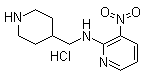 3-Nitro-N-(4-piperidinylmethyl)-2-pyridinamine hydrochloride molecular structure (CAS 1185319-22-5)