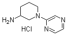 1-(2-Pyrazinyl)-3-piperidinamine hydrochloride molecular structure (CAS 1185319-30-5)