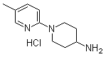 结构式 CAS# 1185319-44-1, 1-(5-甲基-2-吡啶基)-4-哌啶胺盐酸盐