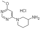 1-(6-Methoxy-4-pyrimidinyl)-3-piperidinamine hydrochloride molecular structure (CAS 1185319-52-1)