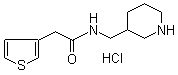 结构式 CAS# 1185319-57-6, N-(3-哌啶基甲基)-3-噻吩乙酰胺盐酸盐