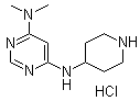 structure of CAS# 1185320-13-1, N4,N4-Dimethyl-N6-4-piperidinyl-4,6-pyrimidinediamine hydrochloride