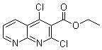 2,4-Dichloro-1,8-naphthyridine-3-carboxylic acid ethyl ester molecular structure (CAS 1186189-29-6)