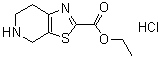 结构式 CAS# 1186663-33-1, 4,5,6,7-四氢噻唑并[5,4-c]吡啶-2-羧酸乙酯盐酸盐