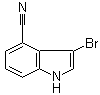 3-Bromo-1H-indole-4-carbonitrile molecular structure (CAS 1186663-64-8)