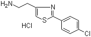 structure of CAS# 1187830-55-2, 2-(4-Chlorophenyl)-4-thiazoleethanamine hydrochloride