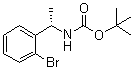 结构式 CAS# 1187932-11-1, (S)-(1-(2-溴苯基)乙基)氨基甲酸叔丁酯