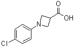 结构式 CAS# 1187933-29-4, 1-(4-氯苯基)-3-吖丁啶羧酸