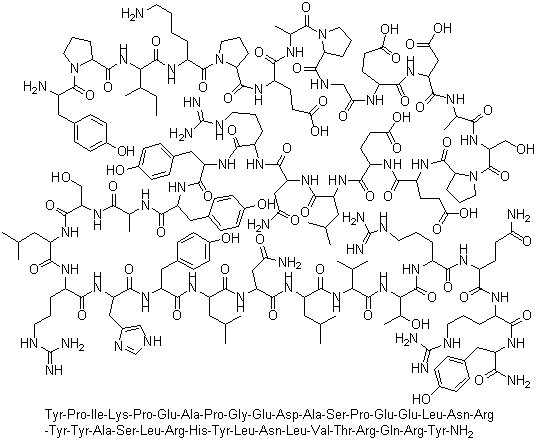 结构式 CAS# 118997-30-1, 人多肽 YY