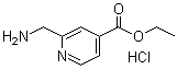 2-(Aminomethyl)-4-pyridinecarboxylic acid ethyl ester hydrochloride molecular structure (CAS 1189983-26-3)