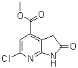 6-Chloro-2,3-dihydro-2-oxo-1H-pyrrolo[2,3-b]pyridine-4-carboxylic acid methyl ester molecular structure (CAS 1190312-76-5)