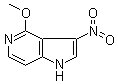 structure of CAS# 1190314-09-0, 4-Methoxy-3-nitro-1H-pyrrolo[3,2-c]pyridine