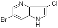 structure of CAS# 1190319-44-8, 6-Bromo-3-chloro-1H-pyrrolo[3,2-b]pyridine