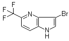 3-Bromo-5-(trifluoromethyl)-1H-pyrrolo[3,2-b]pyridine molecular structure (CAS 1190320-16-1)