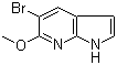 5-Bromo-6-methoxy-1H-pyrrolo[2,3-b]pyridine molecular structure (CAS 1190321-63-1)