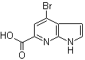 4-Bromo-1H-pyrrolo[2,3-b]pyridine-6-carboxylic acid molecular structure (CAS 1190321-81-3)