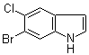 结构式 CAS# 1191028-50-8, 6-溴-5-氯-1H-吲哚
