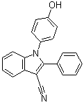 1-(4-Hydroxyphenyl)-2-phenyl-1H-indole-3-carbonitrile molecular structure (CAS 1191387-63-9)