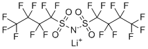 Lithium bis(1,1,2,2,3,3,4,4,4-nonafluoro-1-butanesulfonyl)imide molecular structure (CAS 119229-99-1)