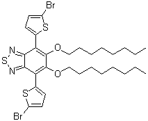 structure of CAS# 1192352-10-5, 4,7-Bis(5-bromo-2-thienyl)-5,6-bis(octyloxy)-2,1,3-benzothiadiazole;4,7-Bis(5-bromothiophen-2-yl)-5,6-bis(octyloxy)benzo[c][1,2,5]thiadiazole