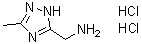 3-Methyl-1H-1,2,4-triazole-5-methanamine hydrochloride (1:2) molecular structure (CAS 1192477-93-2)