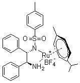 structure of CAS# 1192483-25-2, [[(1S,2S)-2-Amino-1,2-diphenylethyl](4-toluenesulfonyl)amido](p-cymene)ruthenium(II) tetrafluoroborate