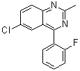 6-Chloro-2-methyl-4-(2-fluorophenyl)quinazoline molecular structure (CAS 119401-13-7)