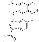 structure of CAS# 1194506-26-7, Fruquintinib;6-[(6,7-Dimethoxy-4-quinazolinyl)oxy]-N,2-dimethyl-3-benzofurancarboxamide; HMPL 013