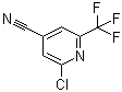 2-Chloro-6-(trifluoromethyl)-4-pyridinecarbonitrile molecular structure (CAS 1196155-38-0)